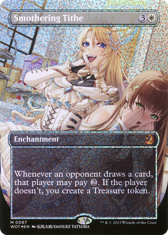 {R} Smothering Tithe (Anime Borderless) (Confetti Foil) [Wilds of Eldraine: Enchanting Tales][WOT 087]