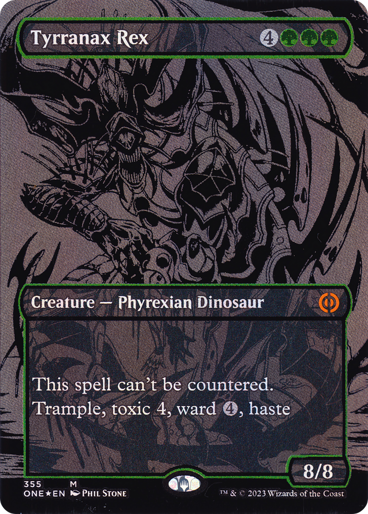 {R} Tyrranax Rex (Oil Slick Raised Foil) [Phyrexia: All Will Be One][ONE 355]