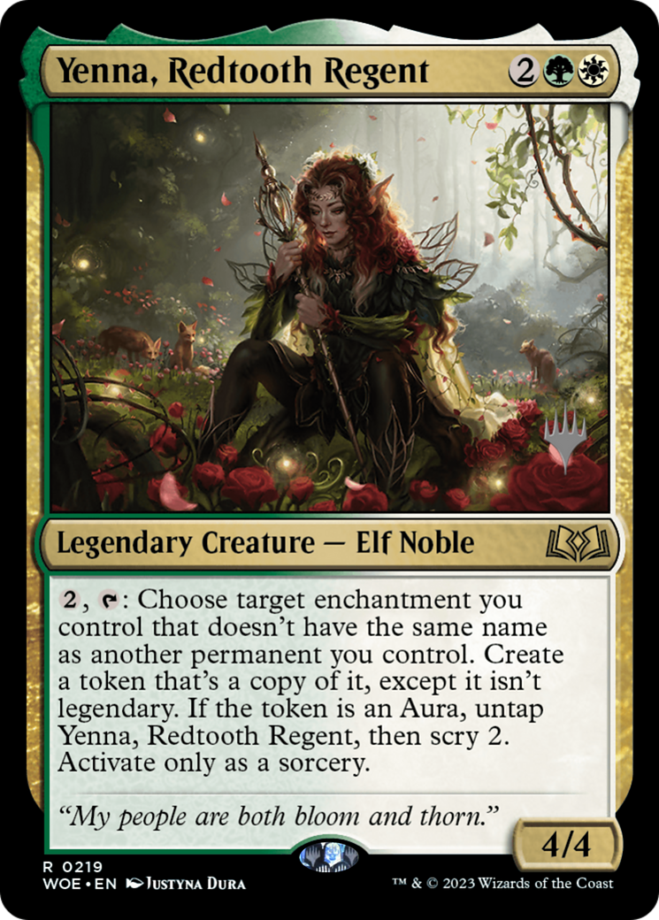 {@R} Yenna, Redtooth Regent (Promo Pack) [Wilds of Eldraine Promos][PP WOE 219]