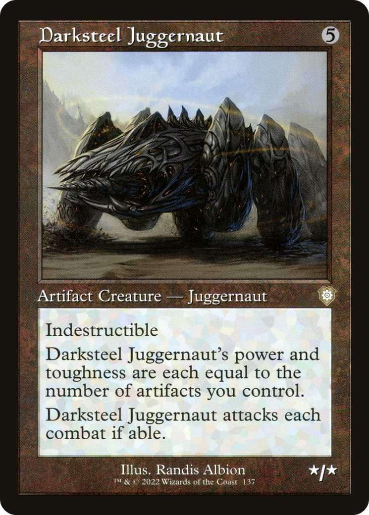 {R} Darksteel Juggernaut (Retro) [The Brothers' War Commander][BRC 137]