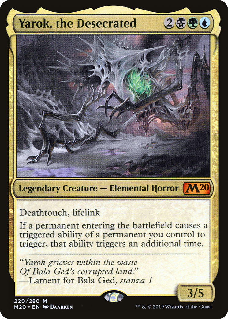 {R} Yarok, the Desecrated [Core Set 2020][M20 220]