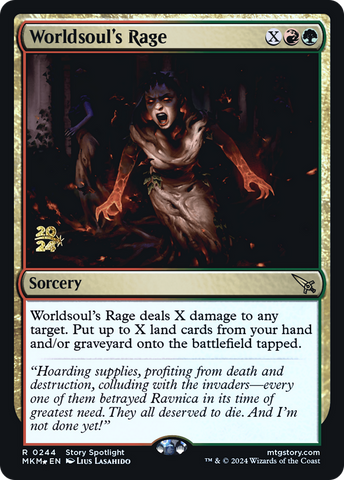 {R} Worldsoul's Rage [Murders at Karlov Manor Prerelease Promos][PR MKM 244]