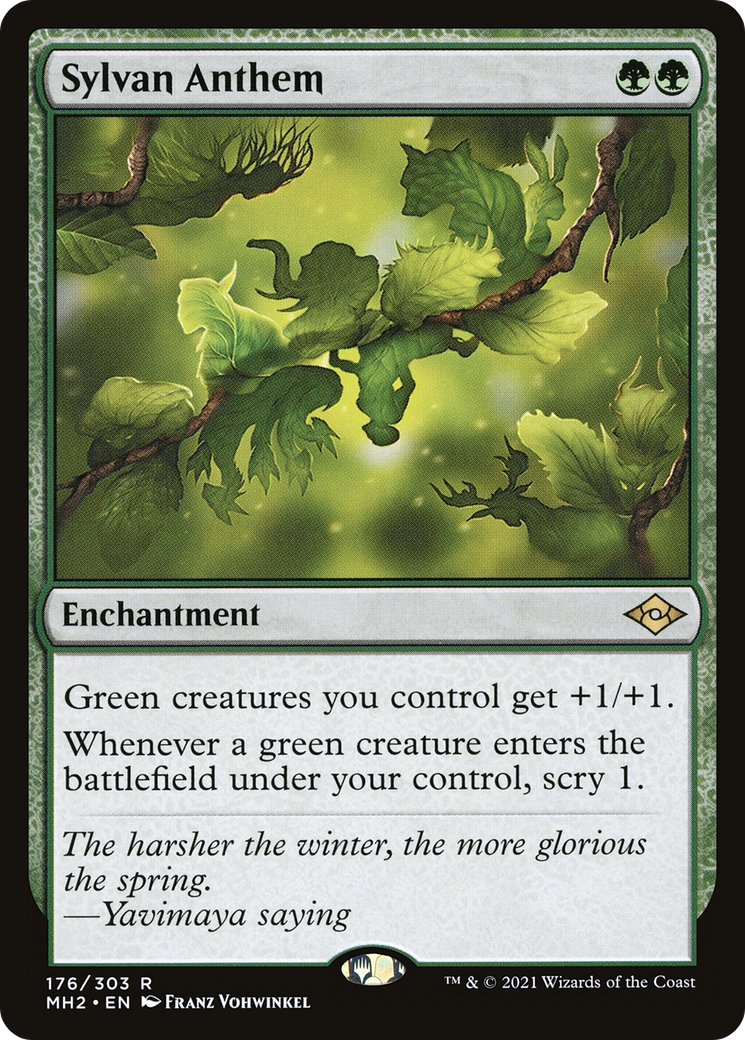 {R} Sylvan Anthem (Foil) [Modern Horizons 2] [MH2 176]