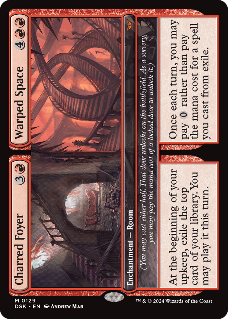 {@R} Charred Foyer // Warped Space [Duskmourn: House of Horror][DSK 129]