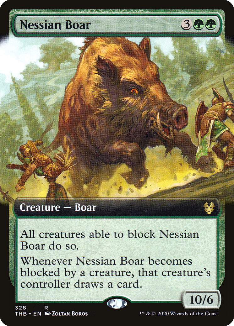 {R} Nessian Boar (Extended Art) [Theros Beyond Death][THB 328]
