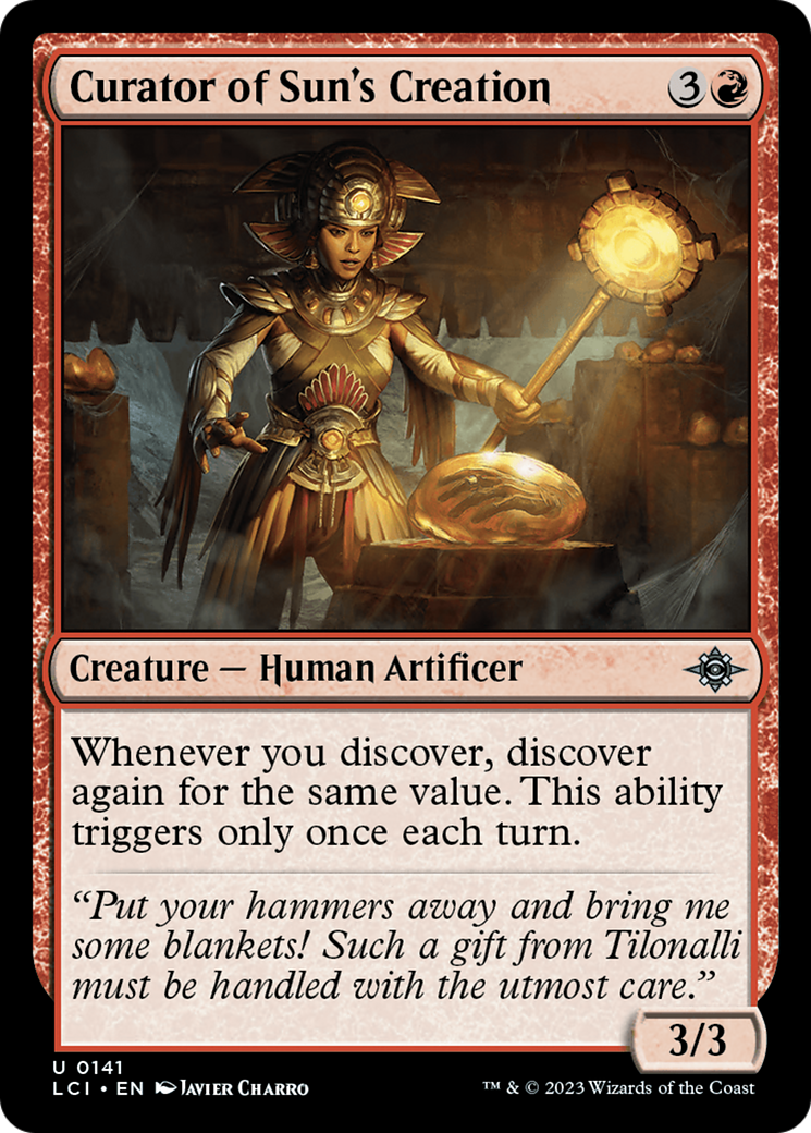 {@C} Curator of Sun's Creation [The Lost Caverns of Ixalan][LCI 141]