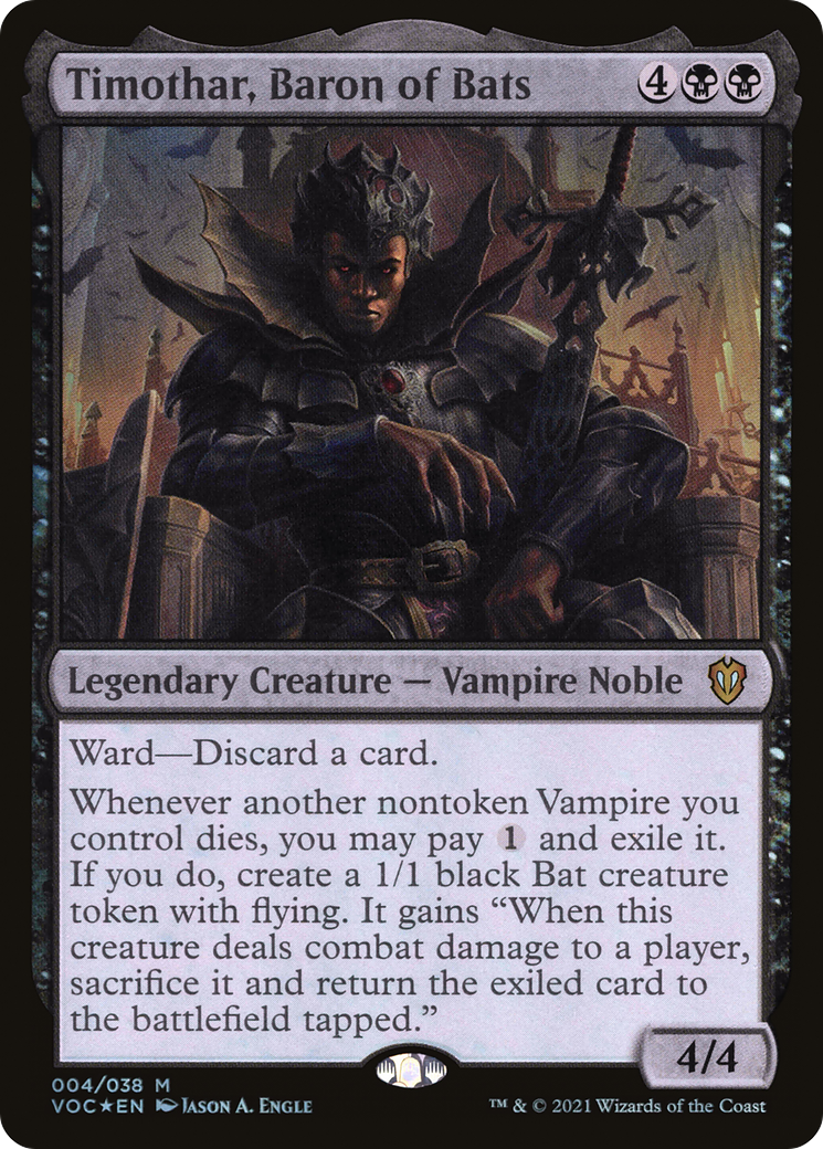 {R} Timothar, Baron of Bats [Innistrad: Crimson Vow Commander][VOC 004]