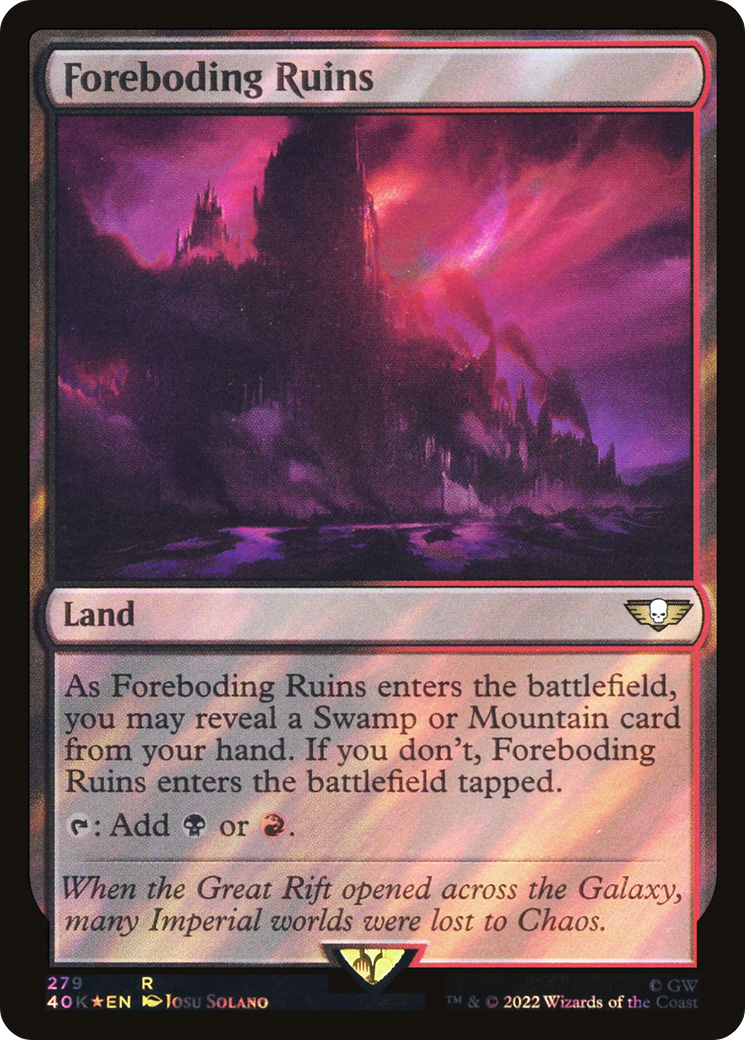 {R} Foreboding Ruins (Surge Foil) [Universes Beyond: Warhammer 40,000][SF 40K 279]