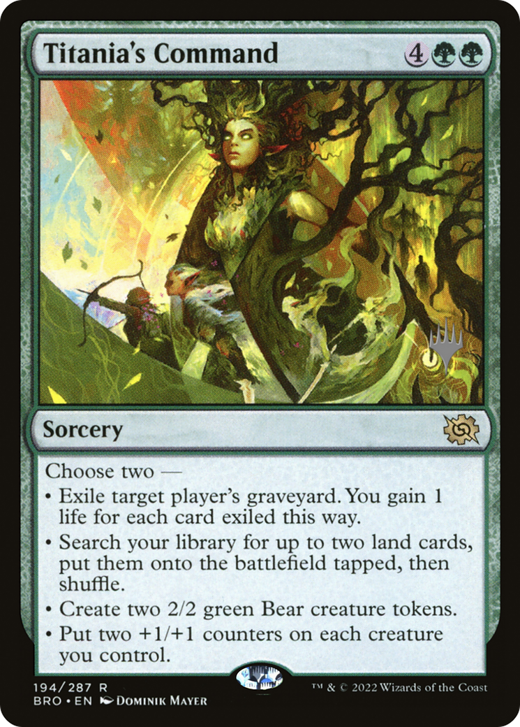 {R} Titania's Command [The Brothers' War: Promo Pack][PP BRO 194]