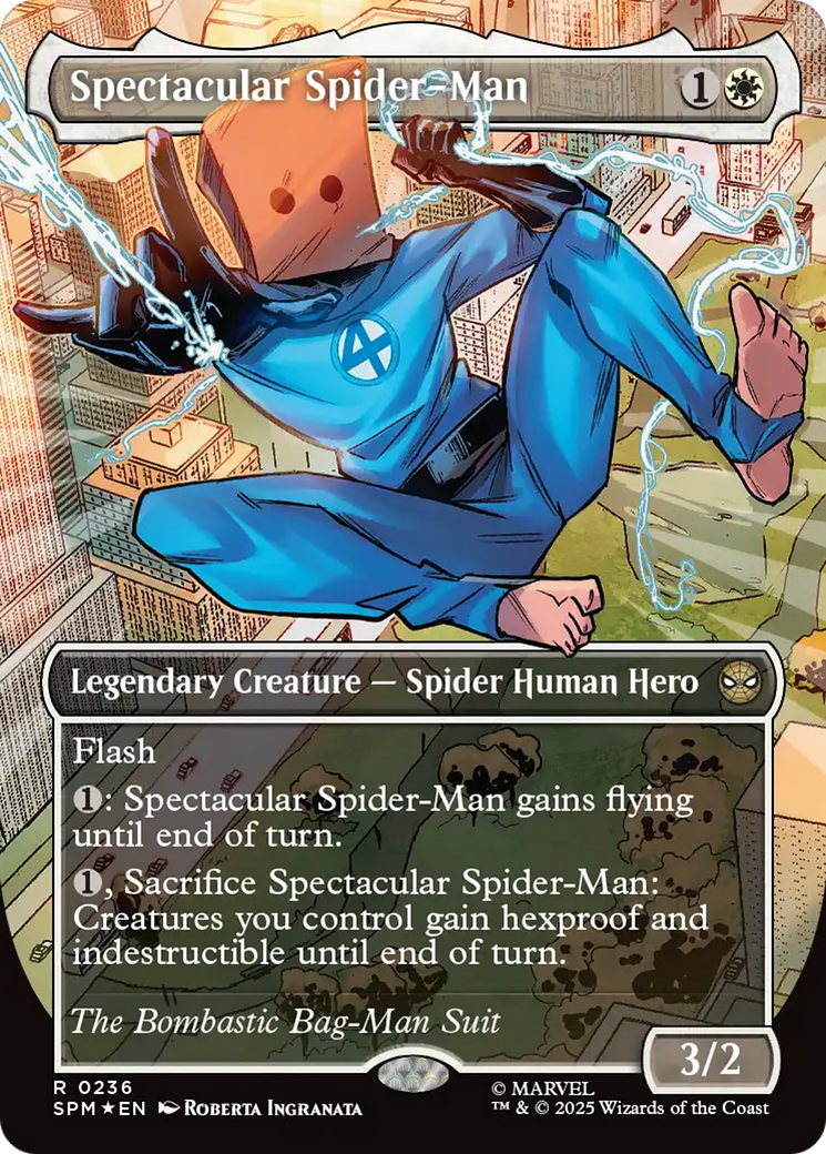 {@@ SPM R} Spectacular Spider-Man (0236) (Borderless) (Textured Foil) [Marvel's Spider-Man] [SPM 236]