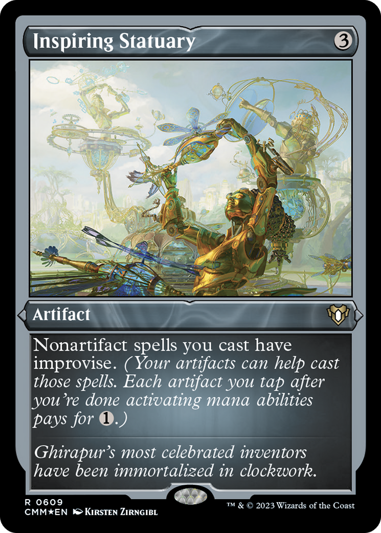 {R} Inspiring Statuary (Foil Etched) [Commander Masters][CMM 609]