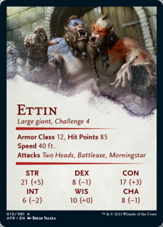 {A} Ettin Art Card [Dungeons & Dragons: Adventures in the Forgotten Realms Art Series][AAFR 013]