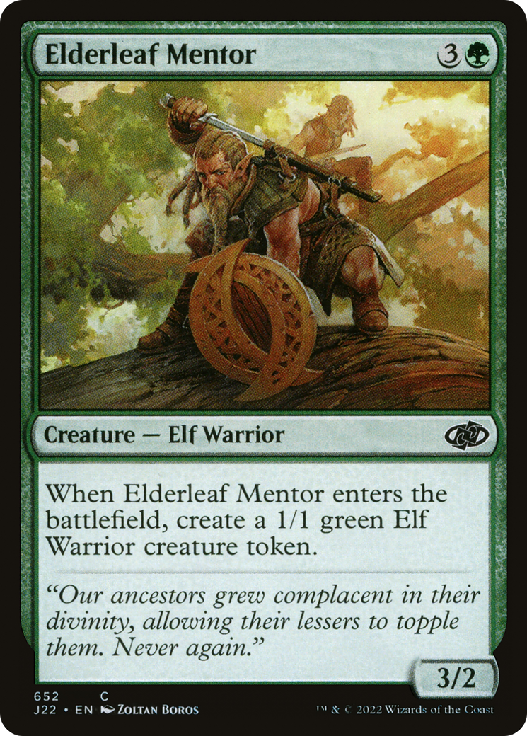 {C} Elderleaf Mentor [Jumpstart 2022][J22 652]
