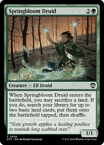 {C} Springbloom Druid [Outlaws of Thunder Junction Commander][OTC 208]