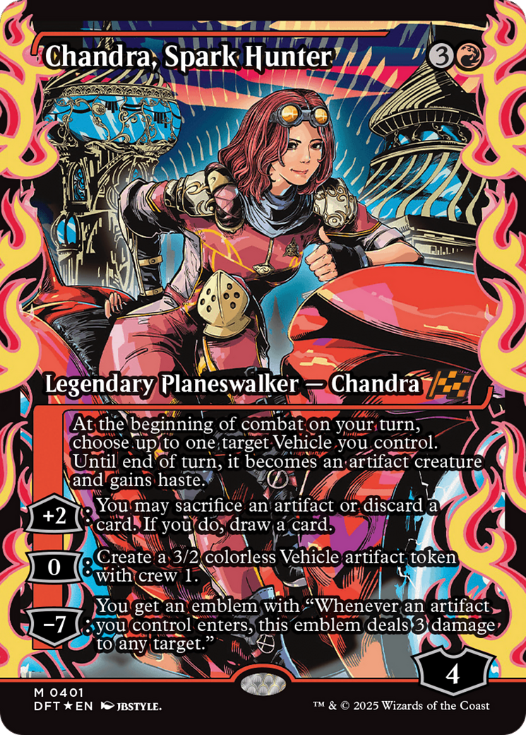 {@R} Chandra, Spark Hunter (Showcase) (Japanese) [Aetherdrift][JP DFT 401]