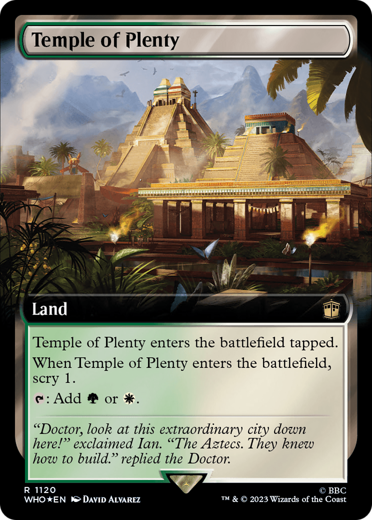 {R} Temple of Plenty (Extended Art) (Surge Foil) [Doctor Who][WHO 1120]