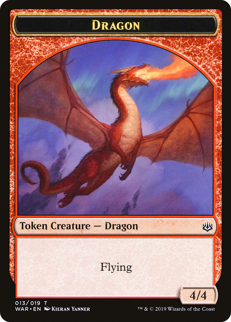 {T} Dragon Token [War of the Spark Tokens][TWAR 013]