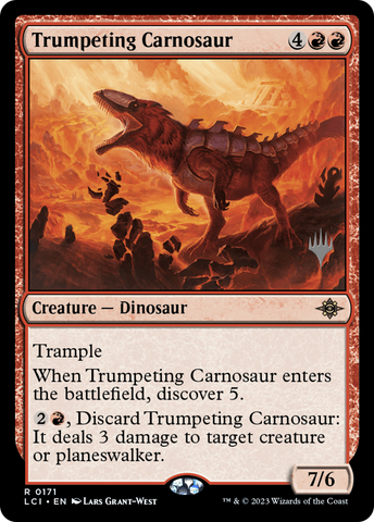 {@R} Trumpeting Carnosaur (Promo Pack) [The Lost Caverns of Ixalan Promos][PP LCI 171]