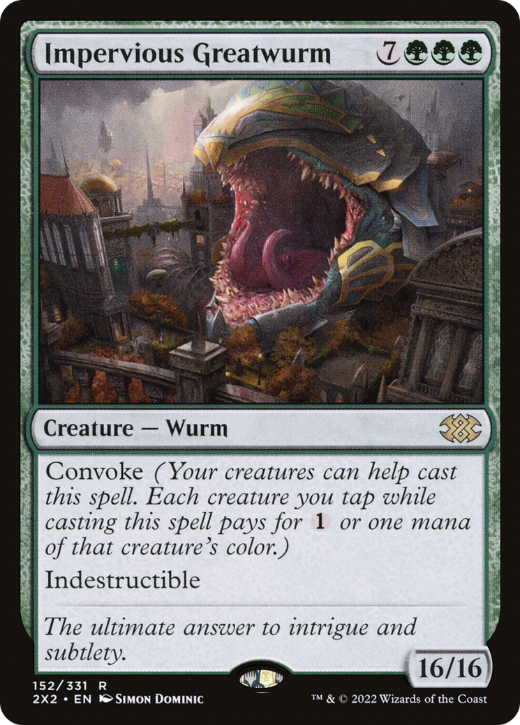 {R} Impervious Greatwurm [Double Masters 2022][2X2 152] - Misty Mountain Games