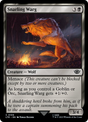 {C} Snarling Warg [The Lord of the Rings: Tales of Middle-Earth][LTR 109]