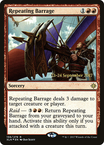 {R} Repeating Barrage [Ixalan Prerelease Promos][PR XLN 156]