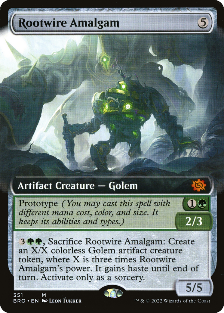 {R} Rootwire Amalgam (Extended Art) [The Brothers' War][BRO 351]