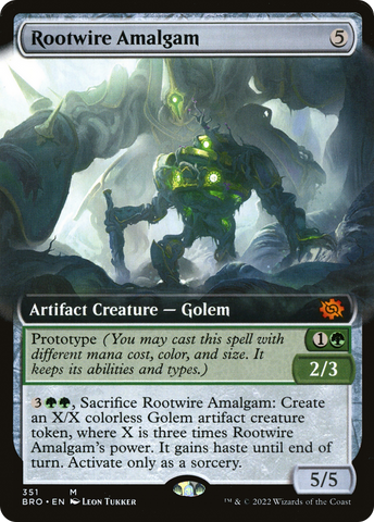 {R} Rootwire Amalgam (Extended Art) [The Brothers' War][BRO 351]