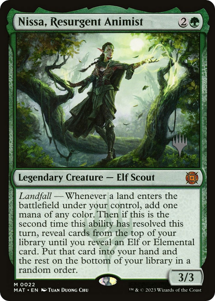 {@R} Nissa, Resurgent Animist (Promo Pack) [Murders at Karlov Manor Promos][PP MAT 022]