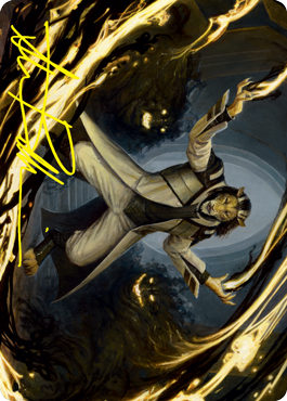 {A} Leonin Lightscribe Art Card (Gold-Stamped Signature) [Strixhaven: School of Mages Art Series][GS ASTX 003]
