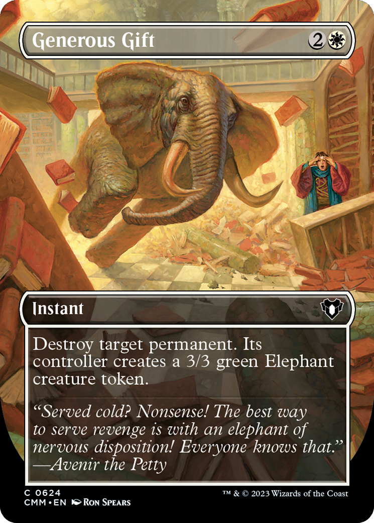 {C} Generous Gift (Borderless Alternate Art) [Commander Masters][CMM 624]