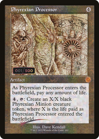 {R} Phyrexian Processor (Schematic) (Serial Numbered) [The Brothers' War Retro Artifacts][BRR 102]