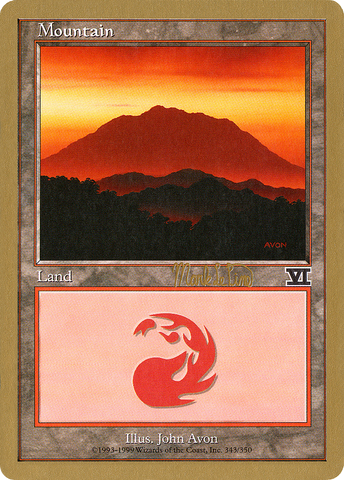 {B}[GB WC99 MLP346A] Mountain (mlp346a) (Mark Le Pine) [World Championship Decks 1999]