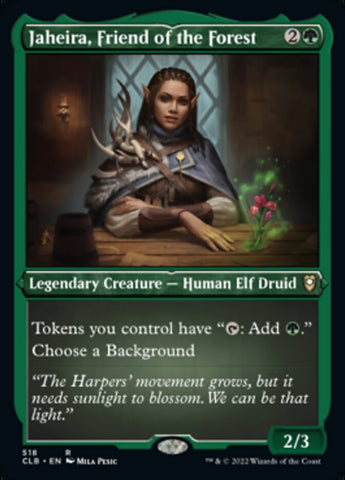 {R} Jaheira, Friend of the Forest (Foil Etched) [Commander Legends: Battle for Baldur's Gate][CLB 518]