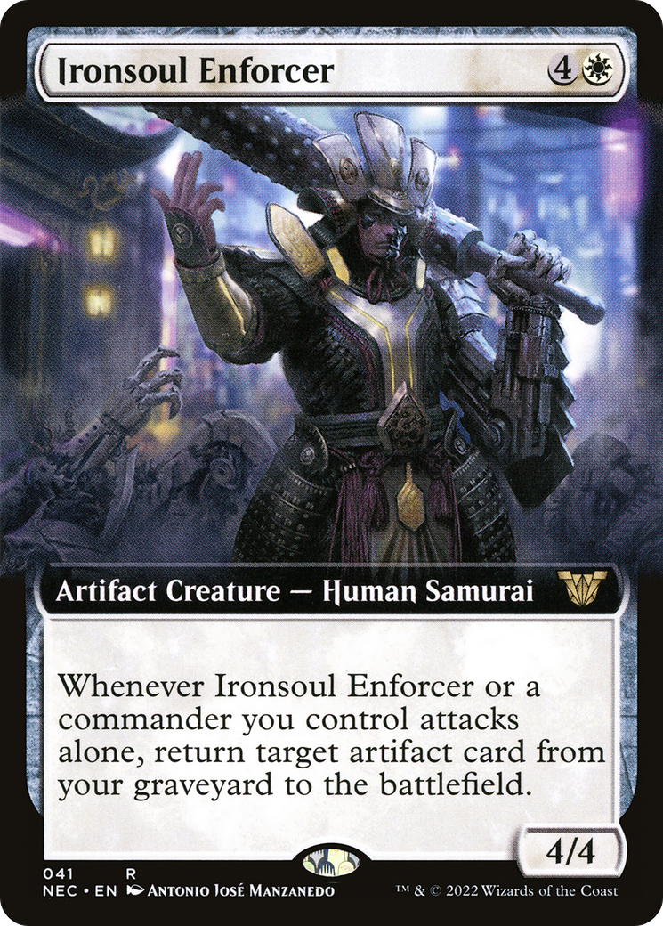 {R} Ironsoul Enforcer (Extended Art) [Kamigawa: Neon Dynasty Commander][NEC 041]