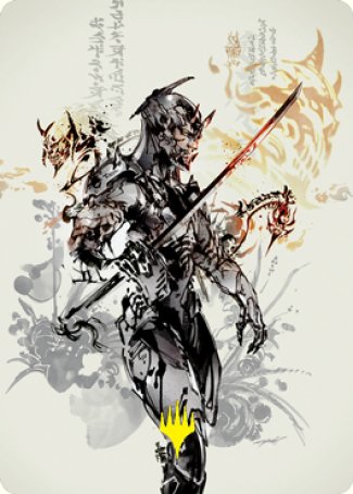 {A} Satoru Umezawa 1 Art Card (Gold-Stamped Signature) [Kamigawa: Neon Dynasty Art Series][GS ANEO 073]