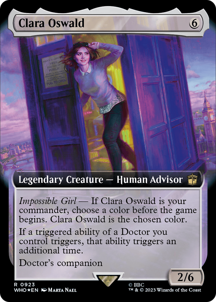 {R} Clara Oswald (Extended Art) (Surge Foil) [Doctor Who][WHO 923]