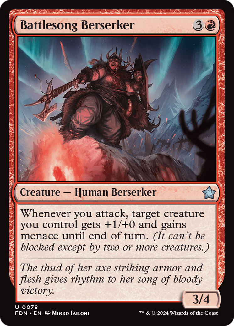 {@C} Battlesong Berserker [Foundations][FDN 078]
