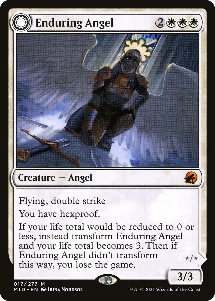 {R} Enduring Angel // Angelic Enforcer [Innistrad: Midnight Hunt][MID 017]