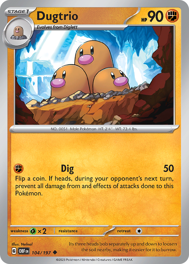[PKM-C] Dugtrio (104/197) [Scarlet & Violet: Obsidian Flames]