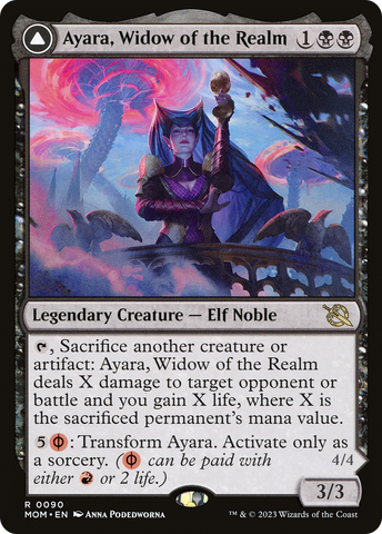 {R} Ayara, Widow of the Realm // Ayara, Furnace Queen [March of the Machine][MOM 090]