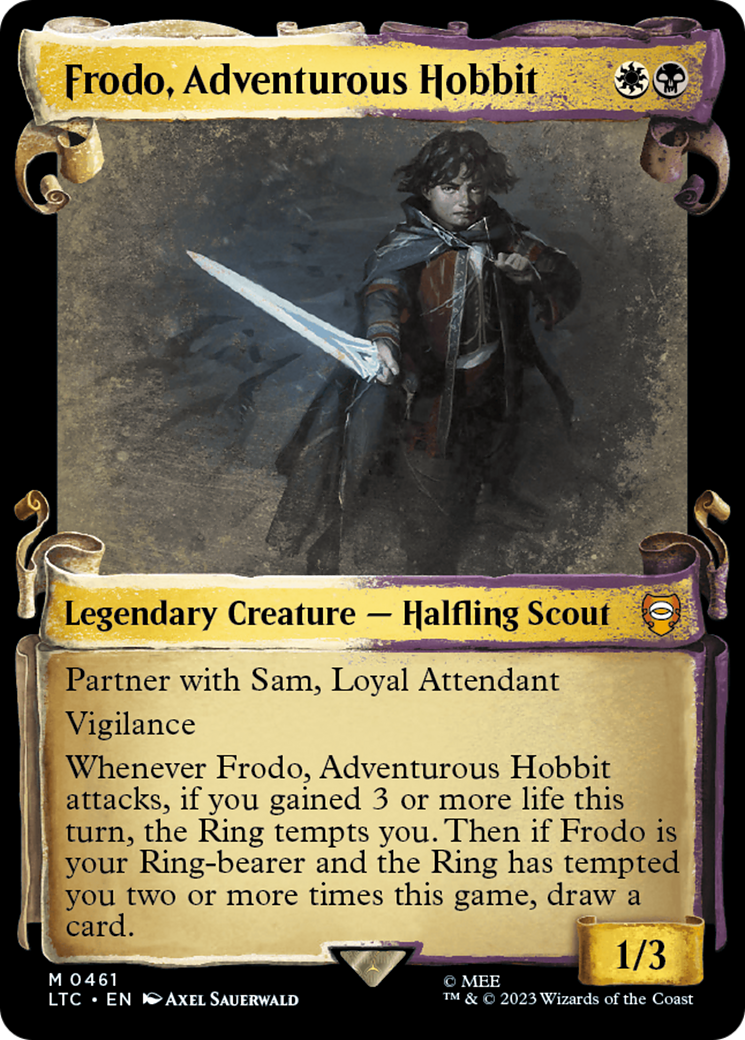 {R} Frodo, Adventurous Hobbit [The Lord of the Rings: Tales of Middle-Earth Commander Showcase Scrolls][LTC 461]