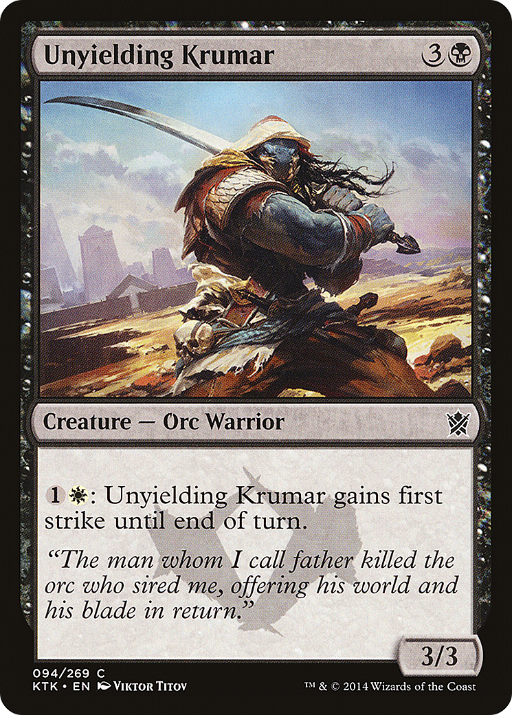 {C} Unyielding Krumar [Khans of Tarkir][KTK 094]