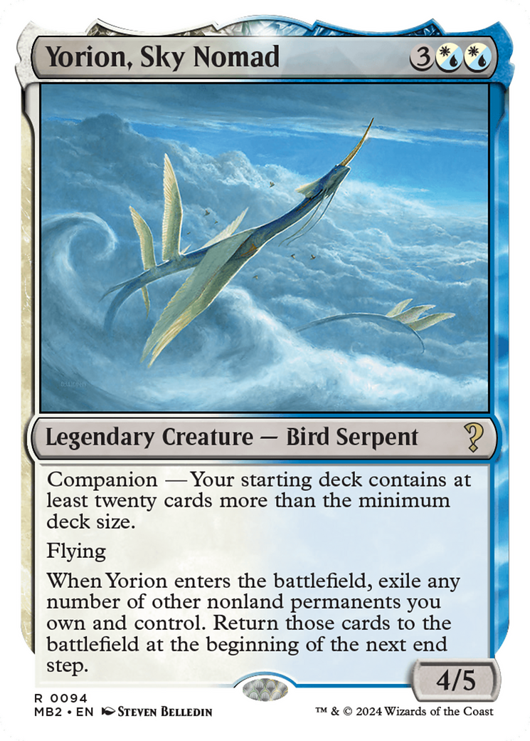 {R} Yorion, Sky Nomad (White Border) [Mystery Booster 2][MB2 094]