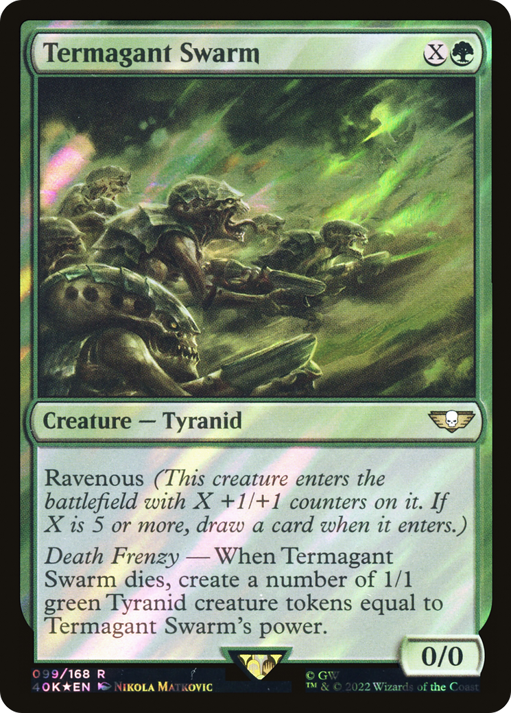 {R} Termagant Swarm (Surge Foil) [Universes Beyond: Warhammer 40,000][SF 40K 099]
