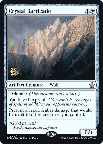 {@R} Crystal Barricade [Foundations Prerelease Promos][PR FDN 007]