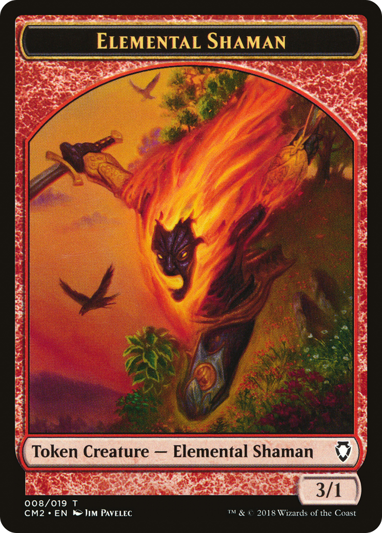 {T} Elemental Shaman Token [Commander Anthology Volume II Tokens][TCM2 008]
