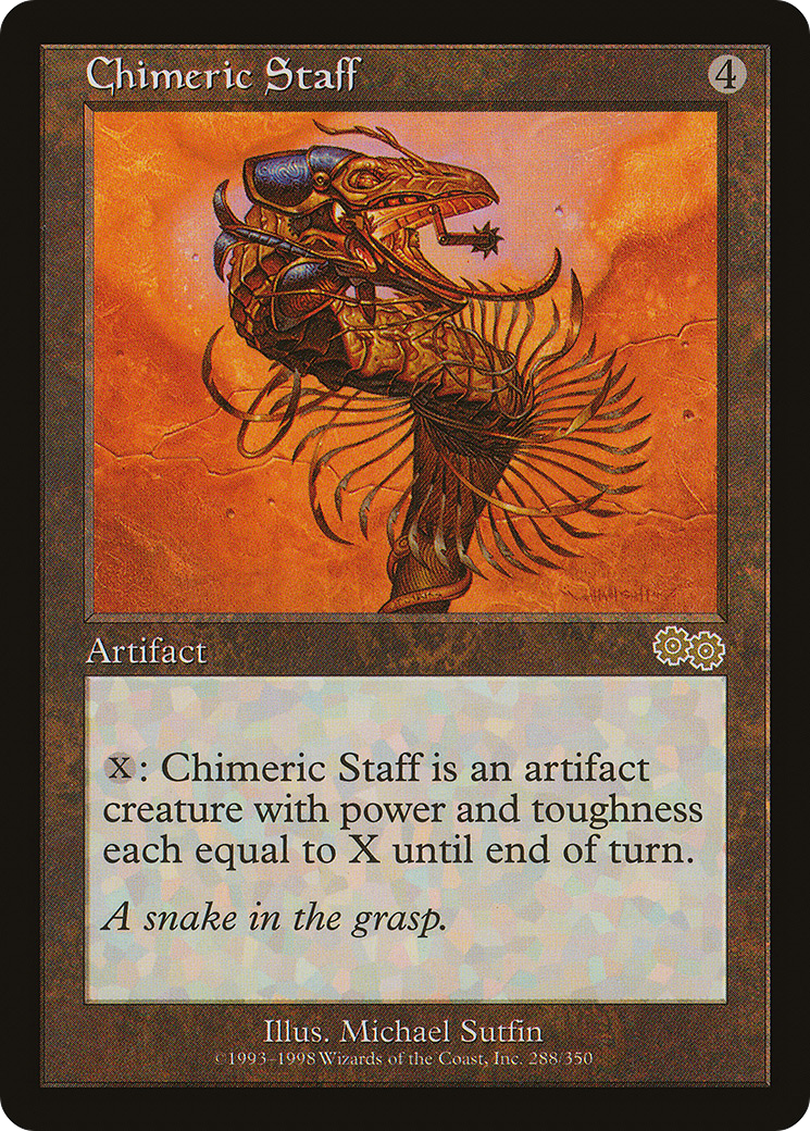 {R} Chimeric Staff [Urza's Saga][USG 288] - Misty Mountain Games