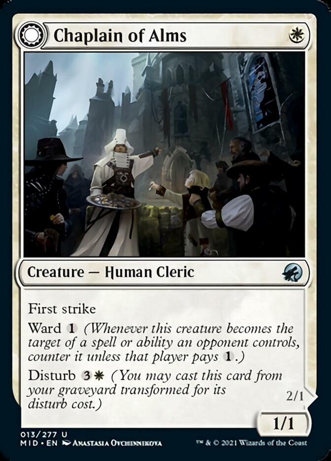 {C} Chaplain of Alms // Chapel Shieldgeist [Innistrad: Midnight Hunt][MID 013]