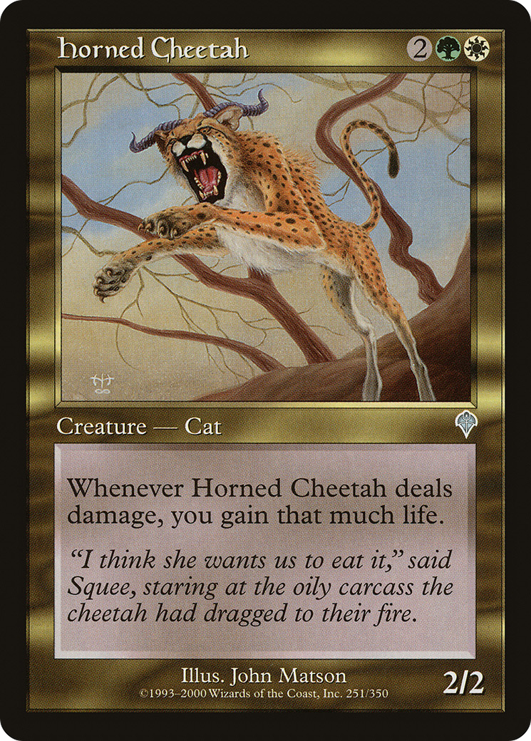 {C} Horned Cheetah [Invasion][INV 251]