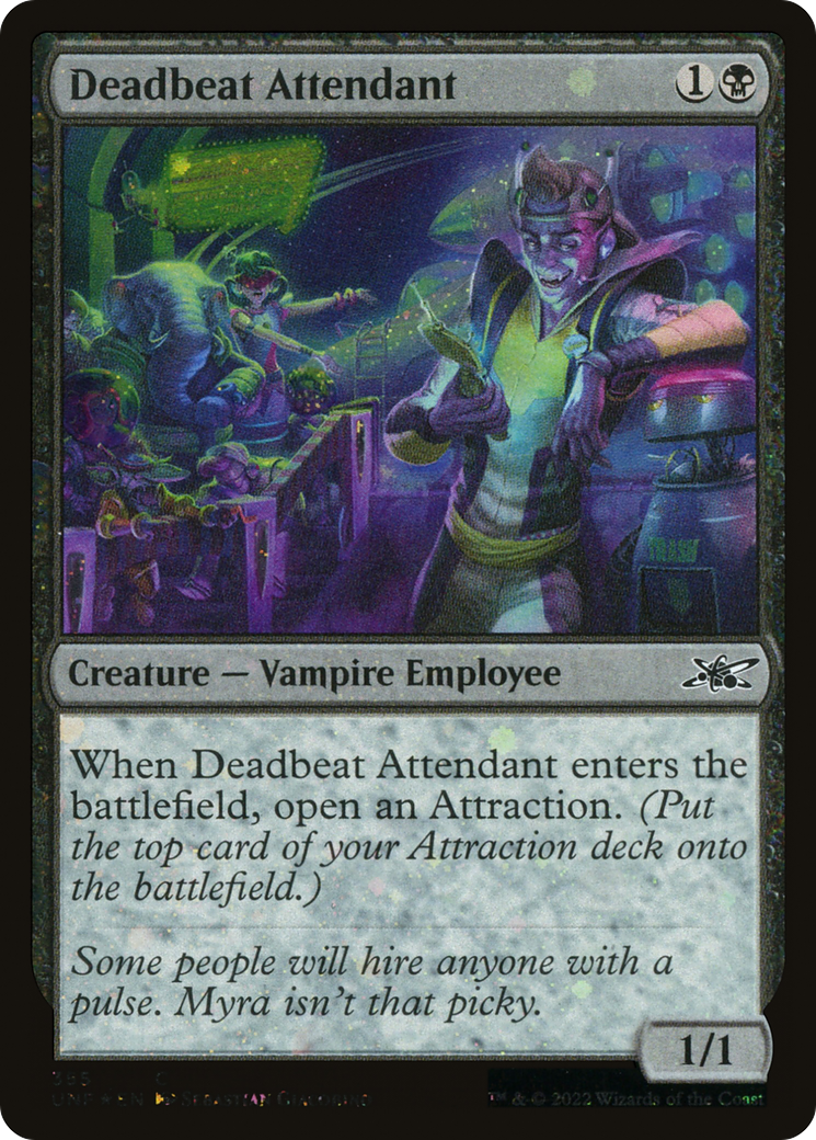 {C} Deadbeat Attendant (Galaxy Foil) [Unfinity][UNF 355]